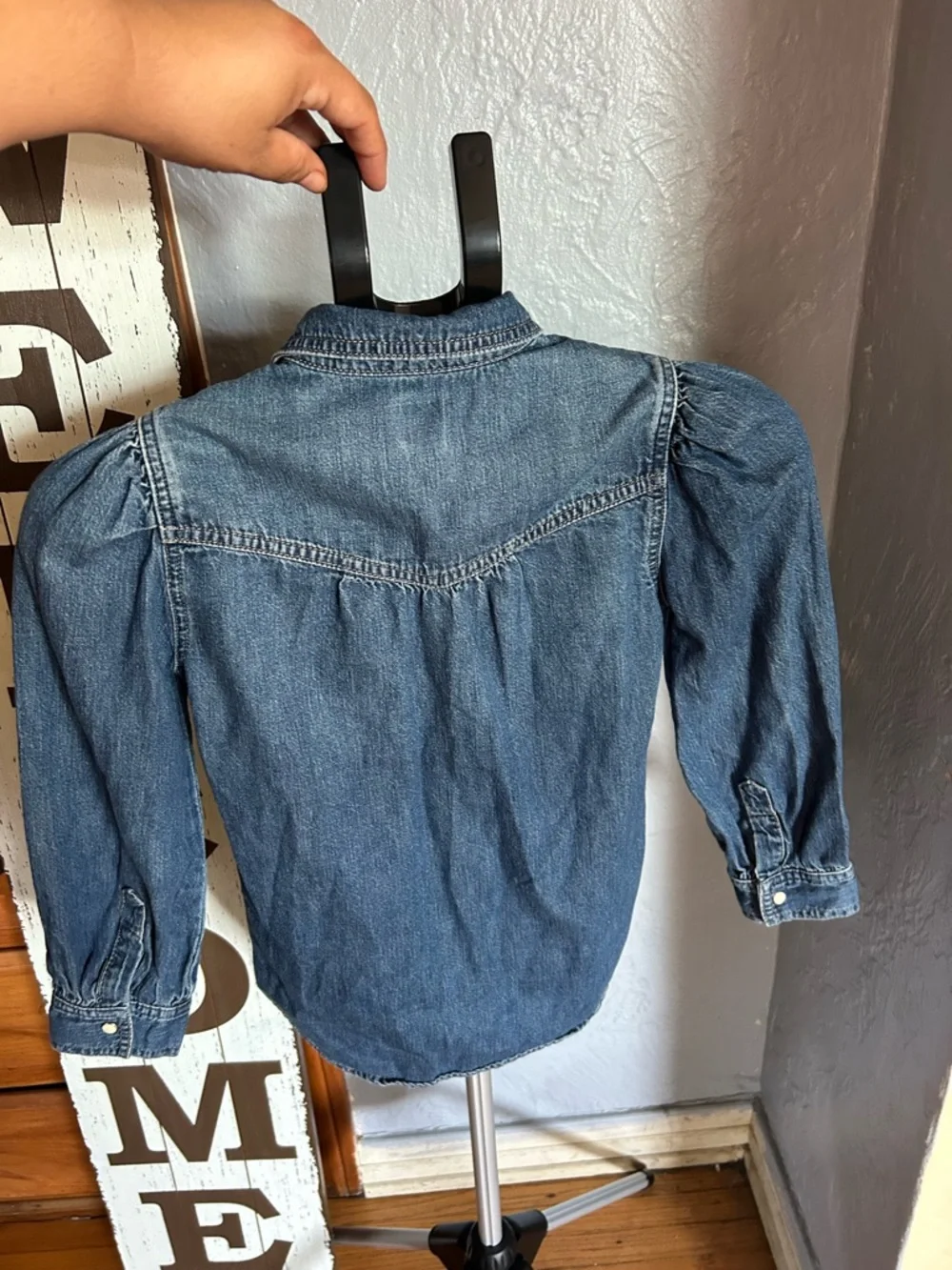 GAP Kids Denim Button-Front Shirt - Blue